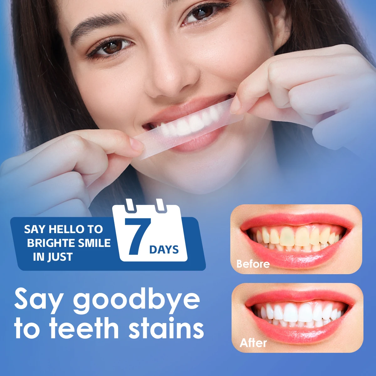 Double White Sodium Chlorite Formula Non Peroxide Gel Teeth Whitening Strips Wholesale