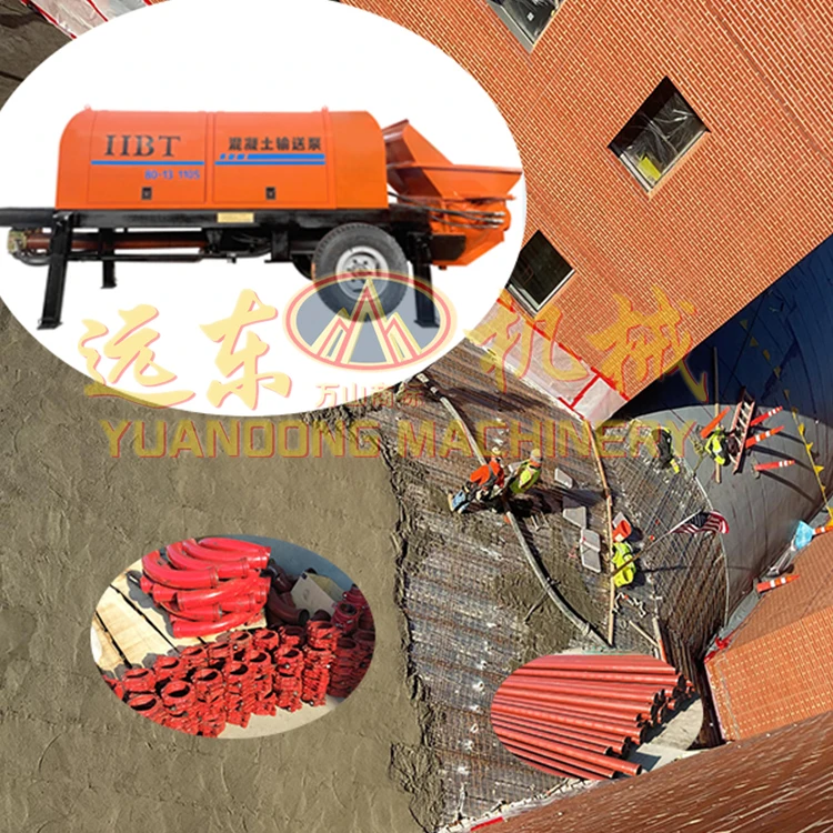 High Quality Capacity Small Cement Pump mini Pump Concrete machine diesel Control System Casting Micro Electric Soil Pump