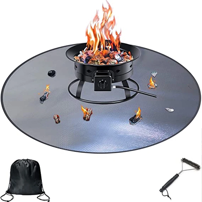 Heat Resistant Fireproof Grill Pad  Fire Pit Mat Round Heat Resistant Fire Pit Mat