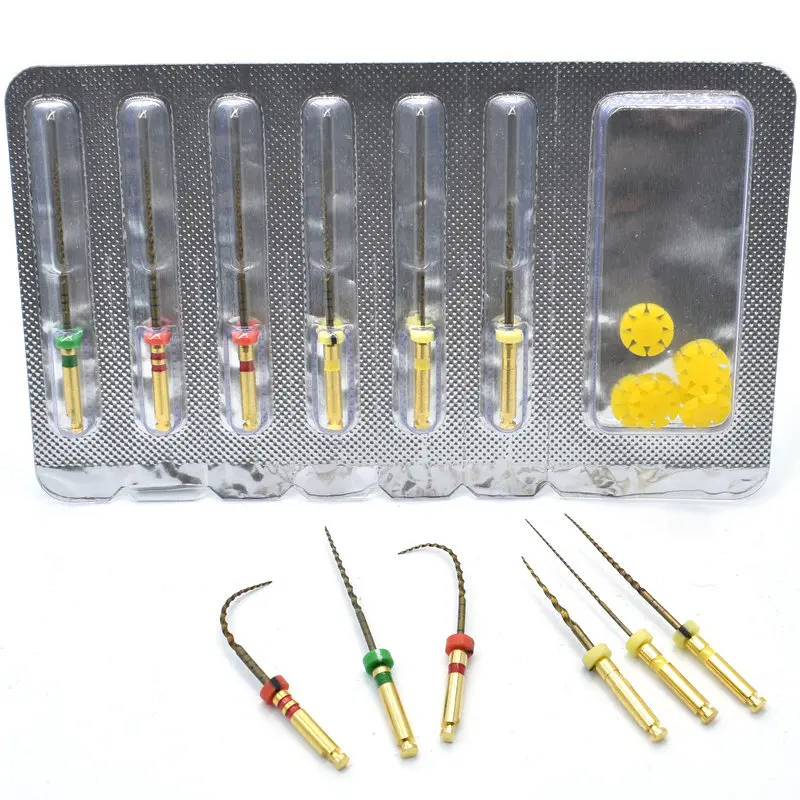 Endodontic Materials Gold Taper Dental NITI Rotary Files 21 25mm for Sale