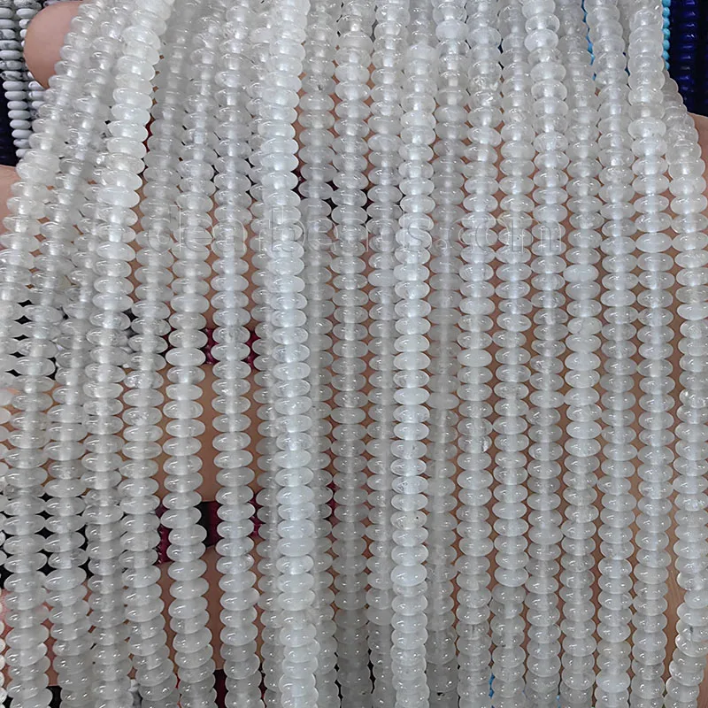 Natural Rondelle Shape Gemstone Loose Beads, Heishi Genuine Stone Rondel Bead For Jewelry Making 2x4mm