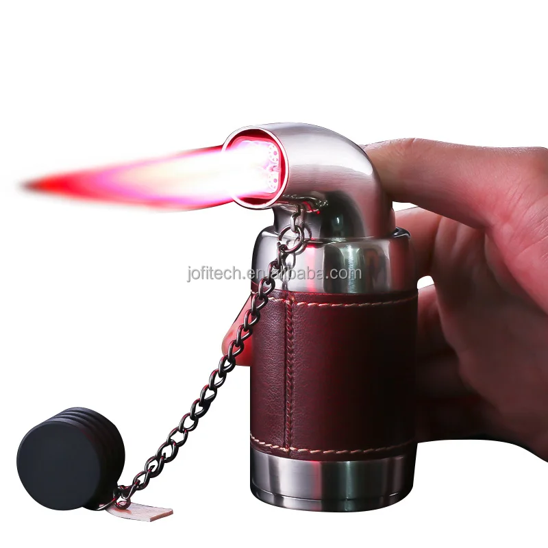 4 Jets Torch Jet Flame Lighter Refillable Butane Gas Windproof for Cigars Pipes Candles Champing-for Business Gifts