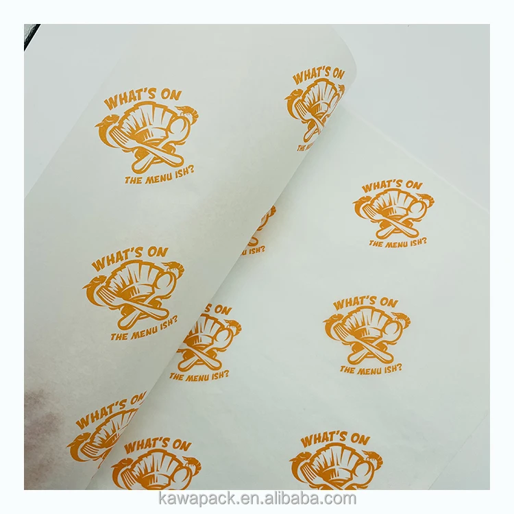Food silicone oil paper Print logo baking sandwich hamburger bread wrapping paper