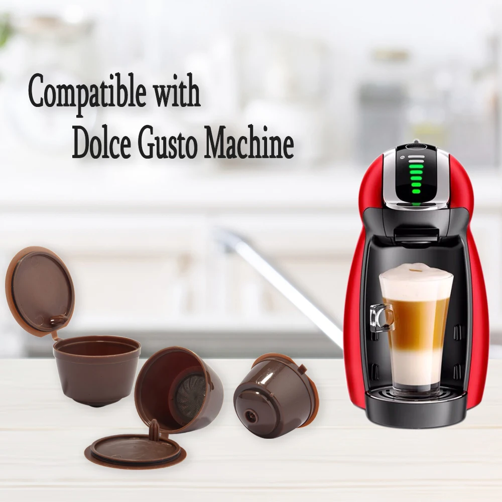 Refillable For Dolce Gusto Nesspresso Coffee Capsule Refill,Espresso Martello Empty Plastic Reusable Coffee Filter Capsule