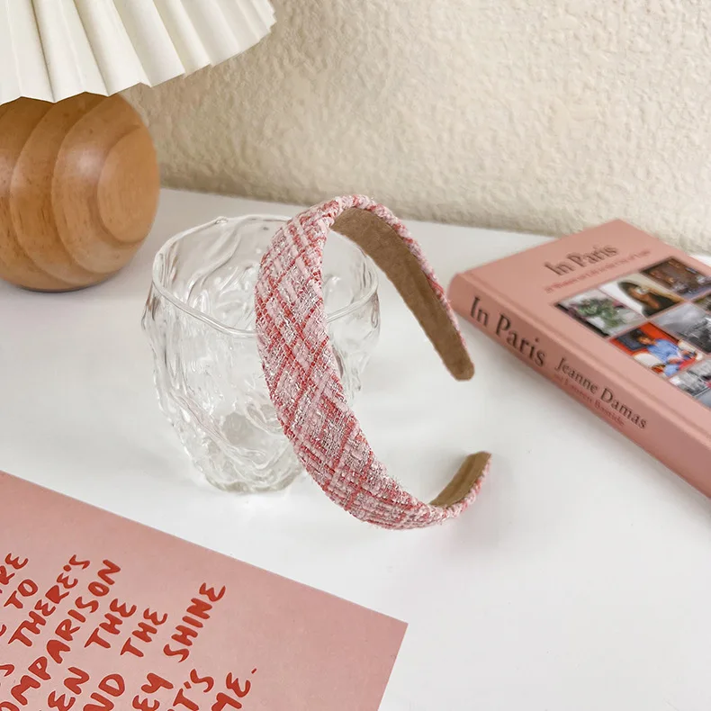 Pale peach apricot blush pink skinny wide plain headband wedding christening first communion party headhead
