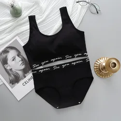 Bralette A B Small Cup Women Letter Brand Seamless sport Bra And Panties Bra & Brief Sets