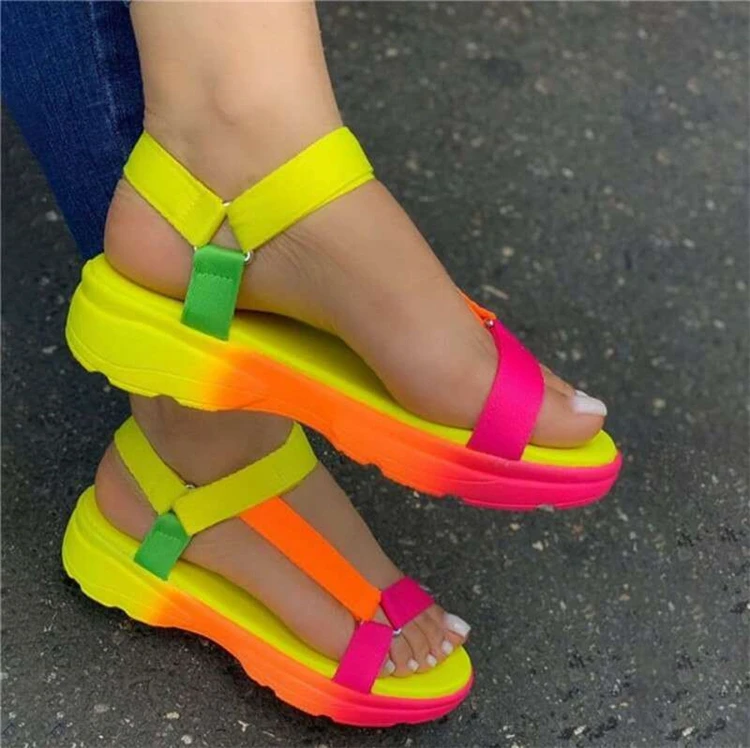 Drop Shipping Wedges Ladies Casual Cork Platform Women Sandals Luxury Slip On Sandals Sandal Ladies