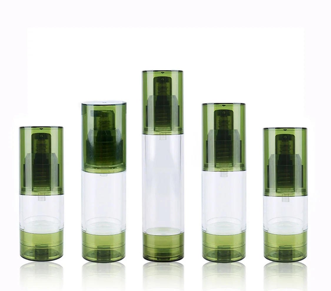 Eager to buy 15ml 30ml 50ml 80ml 100ml 120ml Cosmetic essence sunscreen bottle Green Clear As Airless Bottle