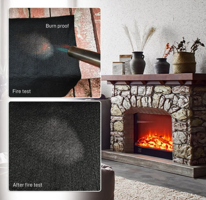 19.6x19.6in Welding Blanket Fireproof Thicken High Temp 1800F Carbon Felt Heat Resistant Flame Retardant Protective Mat