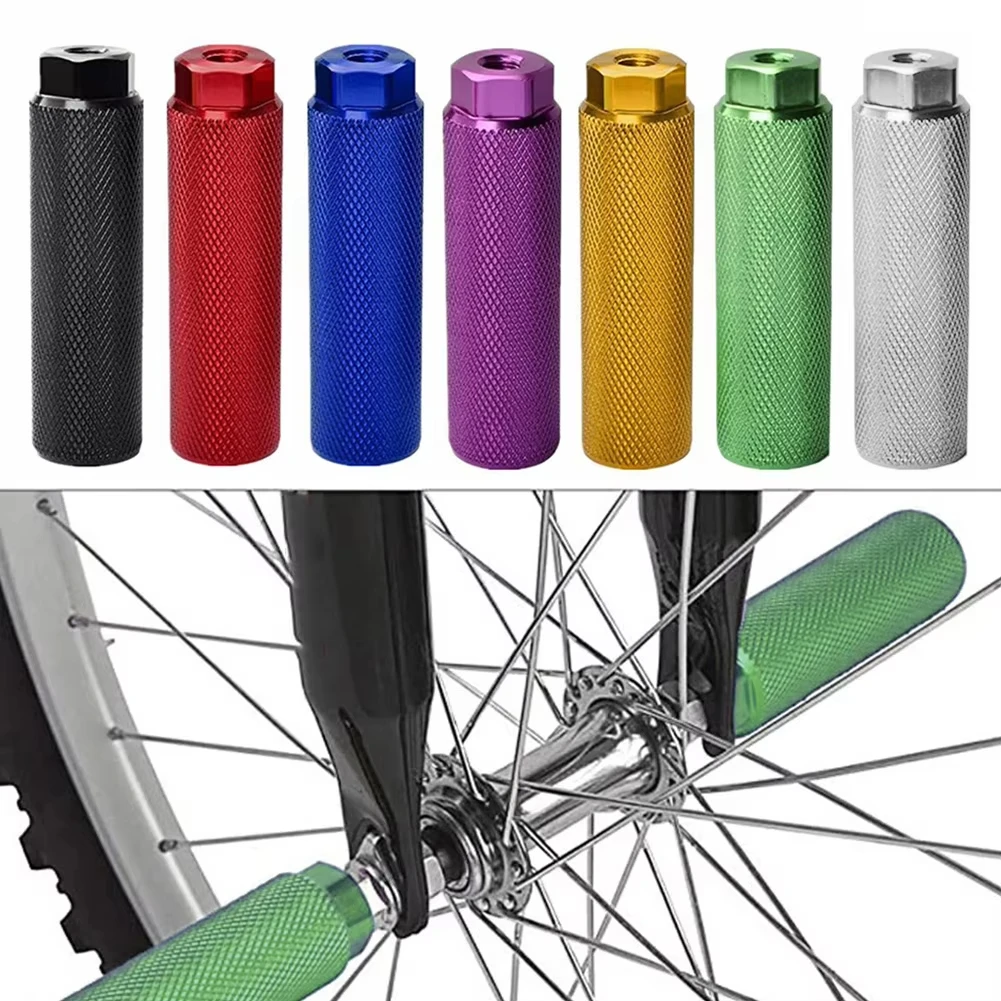 Cycling Accessories Alloy Foot Stunt Peg For BMX Bike 3 8 Inch Axles Bike Pegs Aluminum Alloy Anti Skid Lead Foot Rests