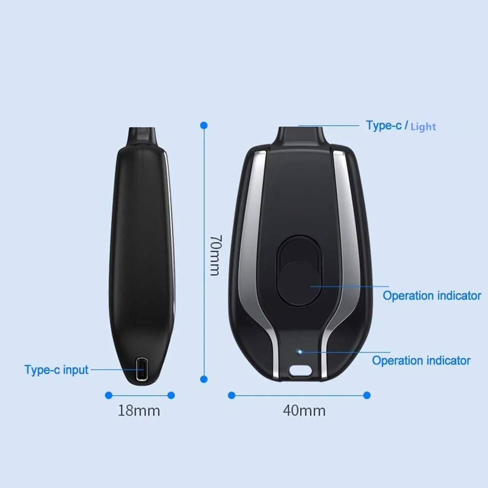 Mini Keychain Power Bank Charging Powerbank Mobile Phone Spare External Battery For Iphone Android Smartphone