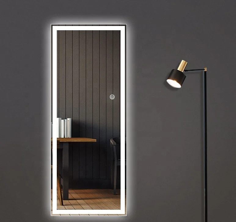 Decorative waterproof smart bathroom framed full body led mirror for beauty salon