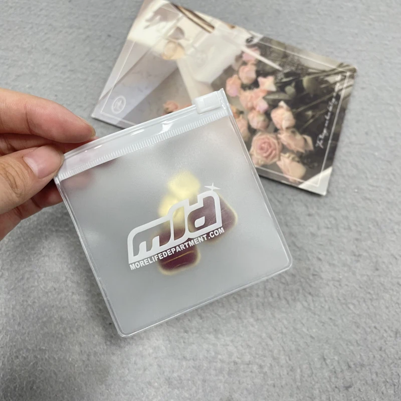 Printed Mini Ziplock Bags For Jewelry , Boutique Earring Packaging Bag With Logo, Custom Jewelry Gift Zipper Bags Plastic