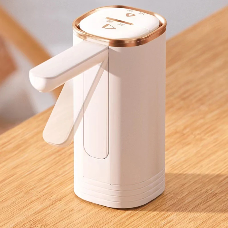 Electric small bucket water dispenser pump folding USB rechargeable water suction pump portable wireless water dispenser pump