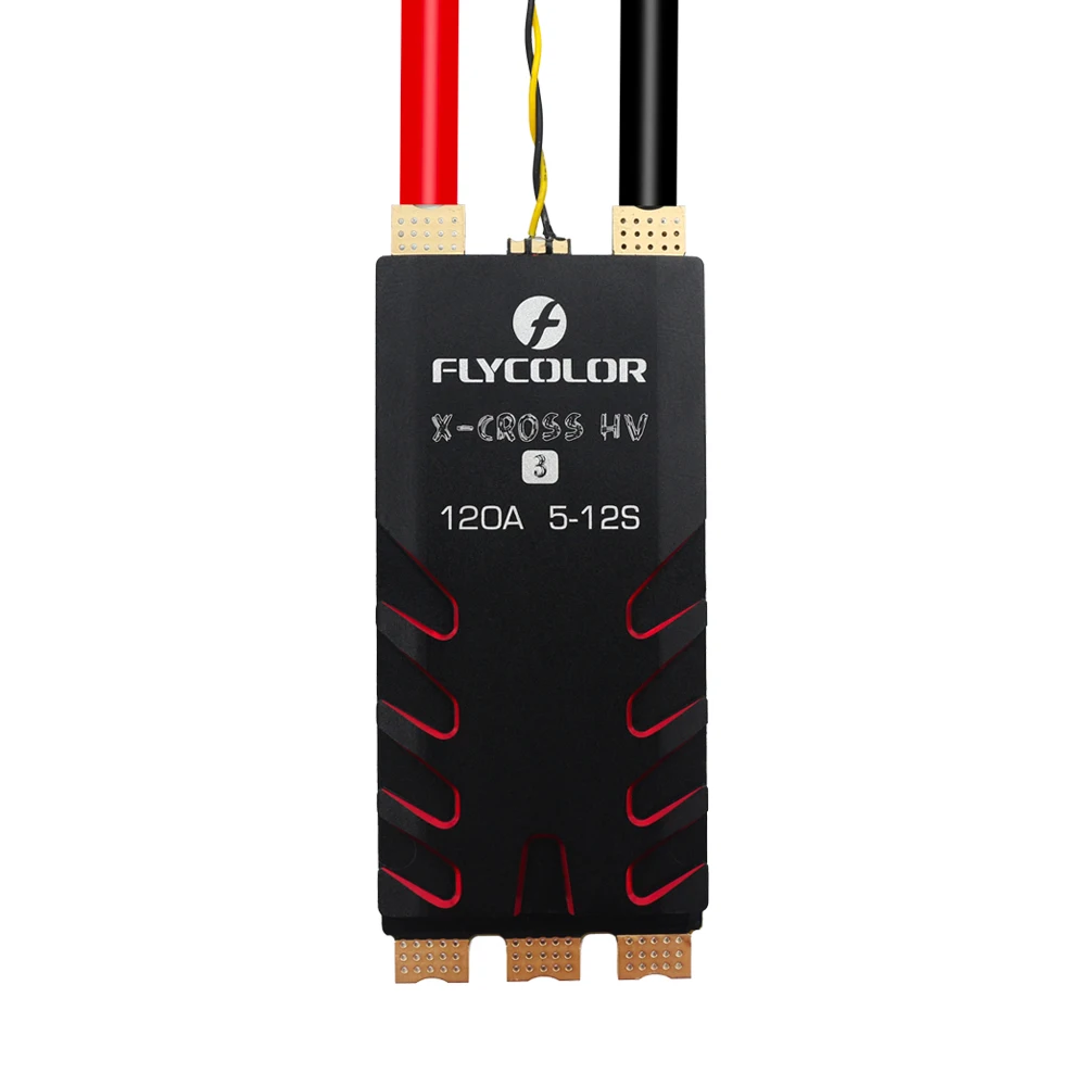 FLYCOLOR X-CROSS HV3 60A 80A 120A 160A ESC 5-12S BLHeli-32 Dshot Proshot 64 мГц 32-битный контроллер скорости для RC FPV гоночного дрона
