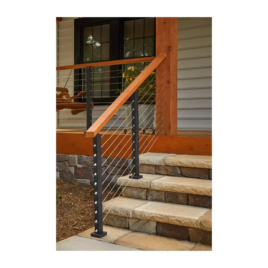 Ace Customizable Aluminum and Stainless Steel Deck Railing Wire Cable Railing  Rope Balustrate