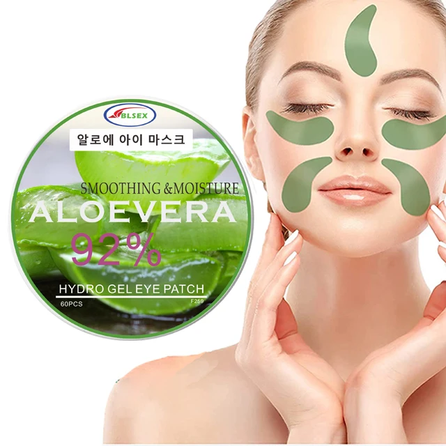BLSEX Aloe Eye Mask Under Eye Collagen Face Skin Care Hyaluronic Acid Gel Anti Wrinkle Aging Remove Dark Circles Eye Bag