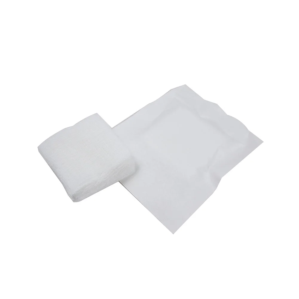 Competitive Price Gauze Swab Pad Compress 4ply 8ply 12ply 16ply X-ray Detectable Unfolded Edge Non Sterile Medical Sponge