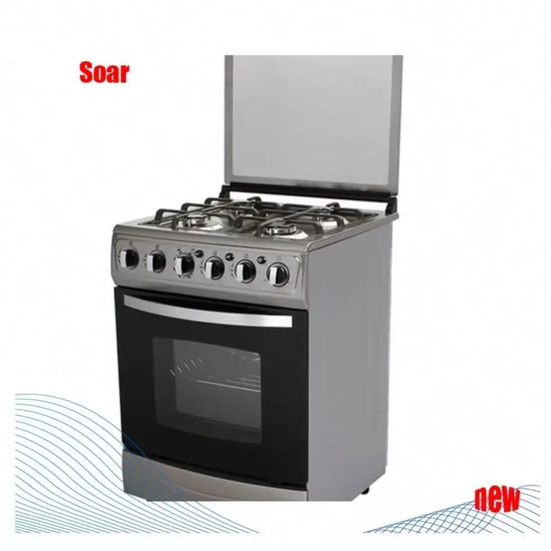 Коммерческая кухонная техника для приготовления пищи, распродажа, газовая плита 24 дюйма 60 х60 см с духовкой для приготовления пиццы