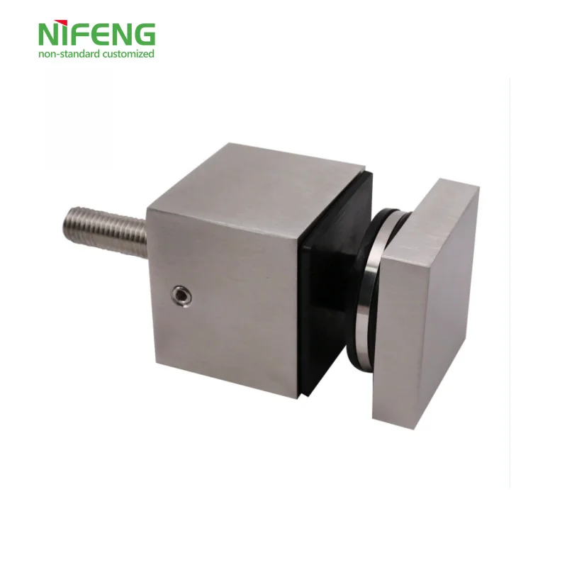 Heavy Duty Stainless Steel Glass Balustrade Railing Design Black Adjustable Glass Standoff