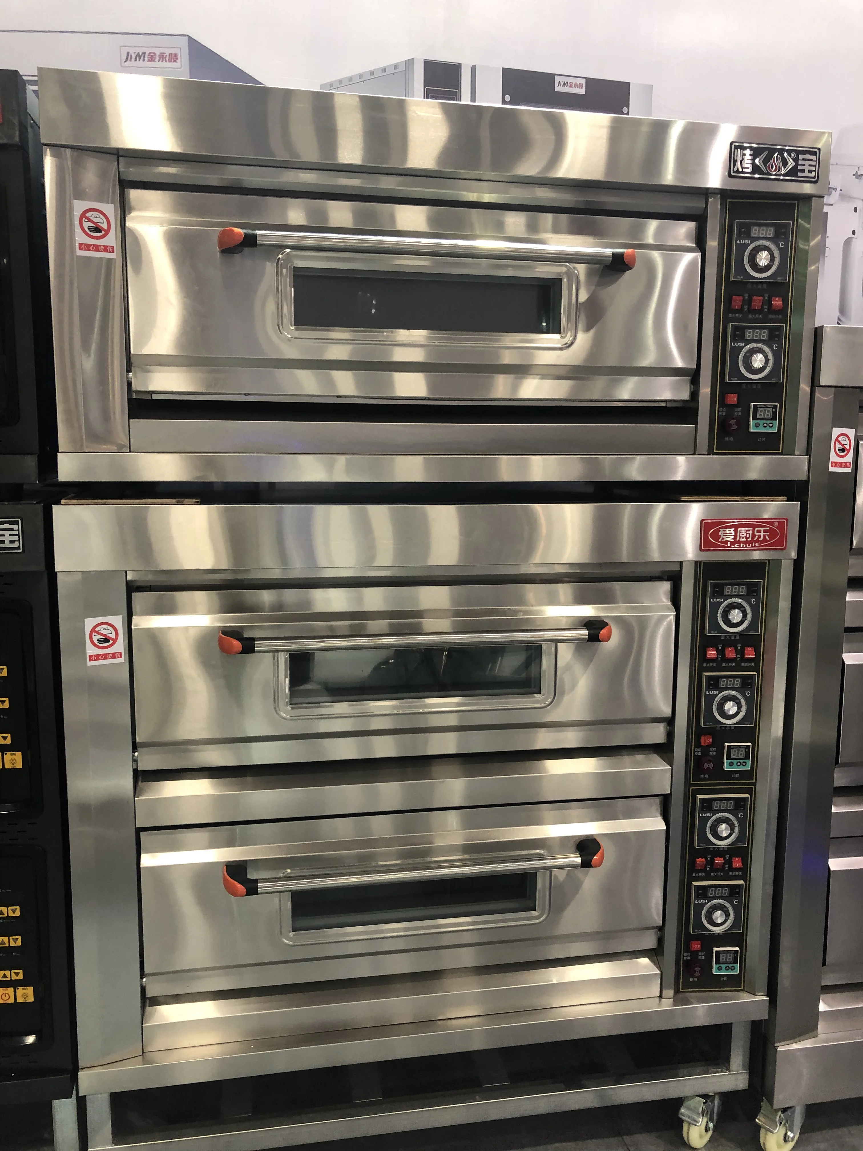 Commercial industry china wholesale industrial oven 3 deck 6 trays  Bakery oven Electric  Pizza Bread Baking Oven