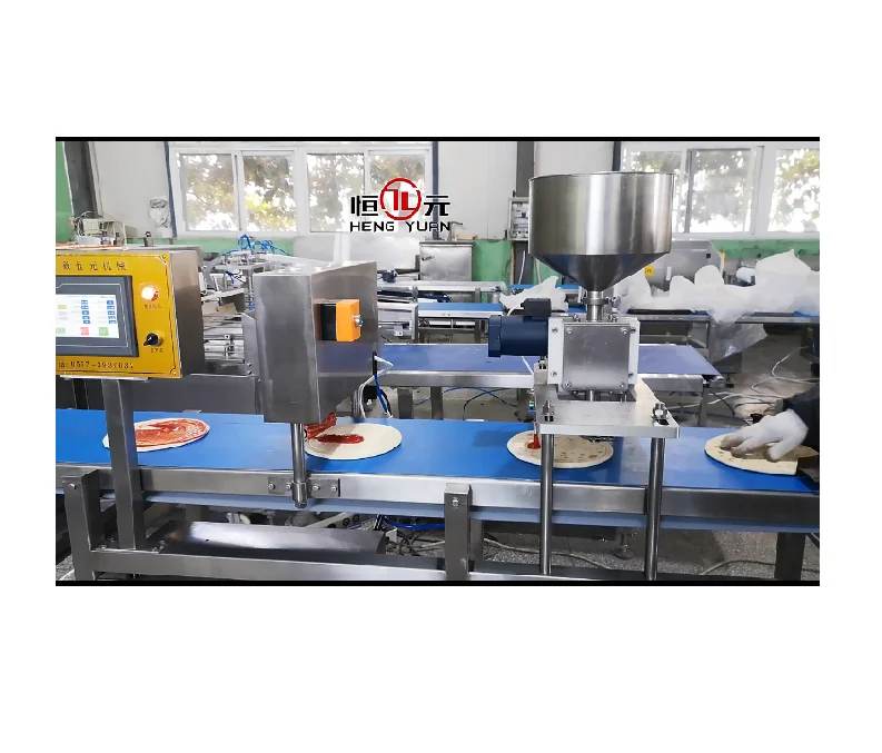Hengyuan factory supply Automatic Pizza topping forming machine pizza machine for sauce and cheese