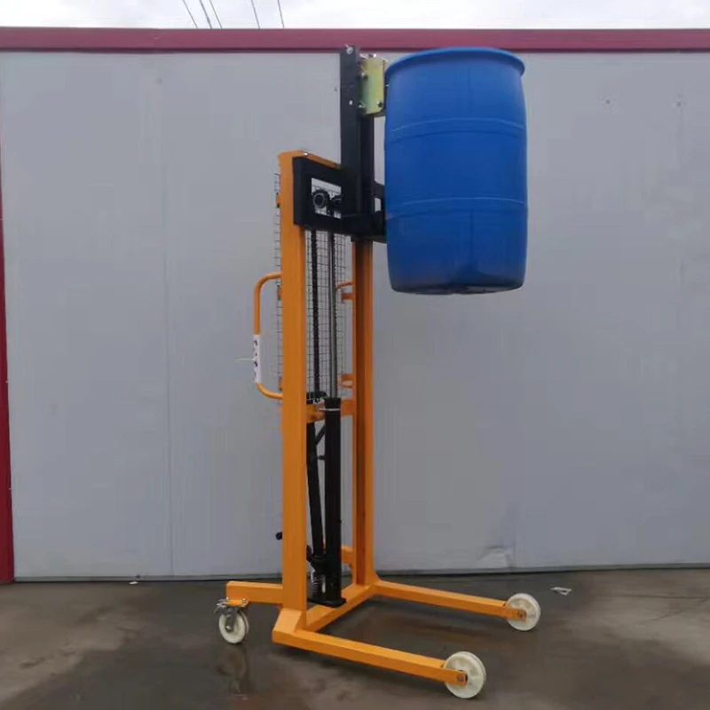 oil drum pump hydraulic lifter 350kg 520kg container drum roll clamp stacker manual mover dumpers carrier stacker