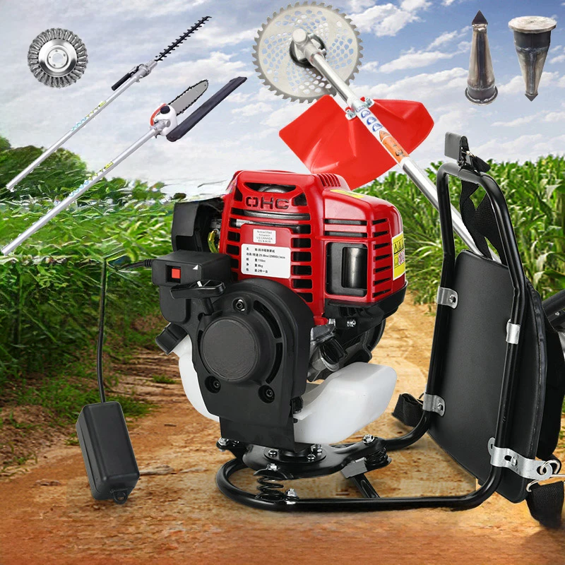Portable gasoline brush cutter grass trimmer garden hedge trimmer grass line trimmer