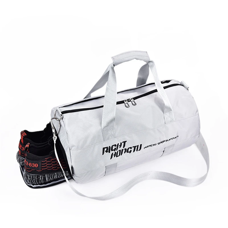 Factory direct supply premium polyester gym bag  personalised duffle bags gym with custom print
