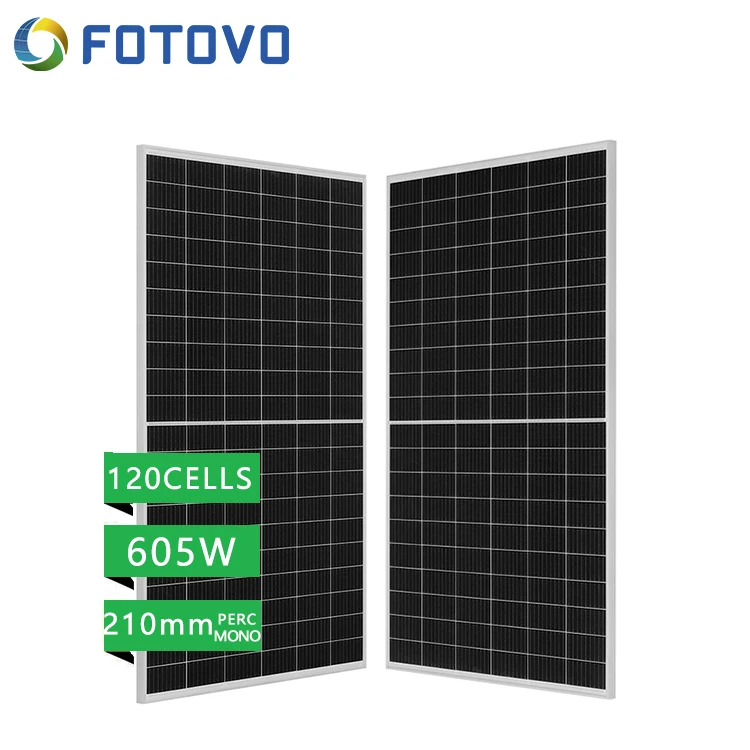 FOTOVO Multi busbar technology 605w solar panel half-cut cell Mono-facial single glass Mono-crystalline solar panels