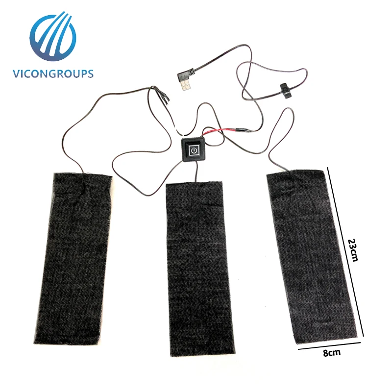 3 уровня силиконовая кнопка подсветки ② с грелки для перезаряжаемого ni-cd одежда