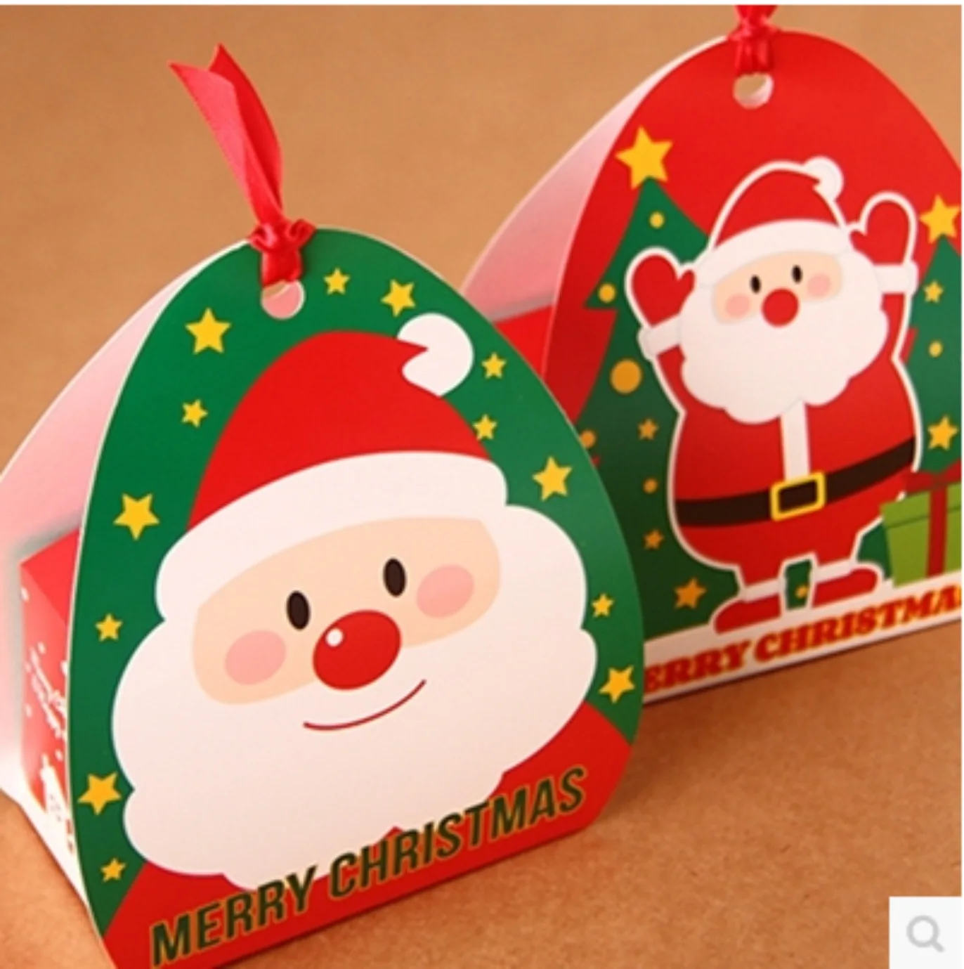 Christmas Hat Gift Cake Box Plastic Box For Mousse Cake And Sweets Baking Pastry Ball Box With Handle
