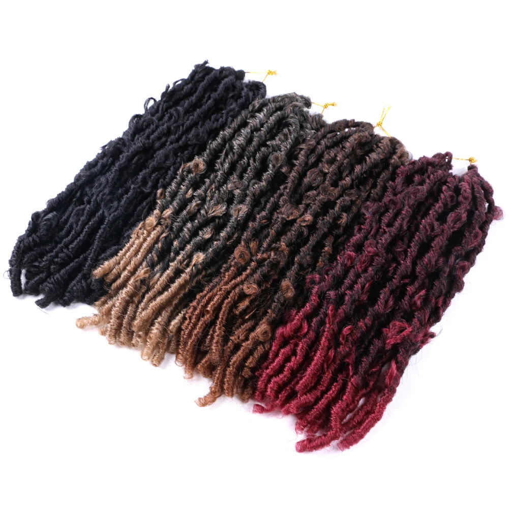 afro kinky hair bulk faux locs 12inch 20 strands Synthetic Hair Extension Afro Locs crochet braid hair