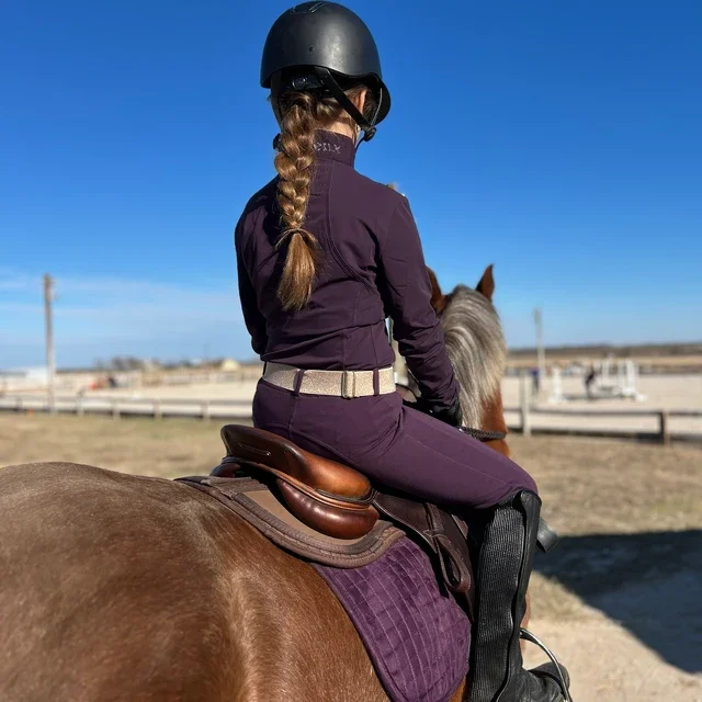 Kids Pink Sparkly Belt 1.5 inch Shimmer Elastic Equestrian Belt Surcingle Buckle