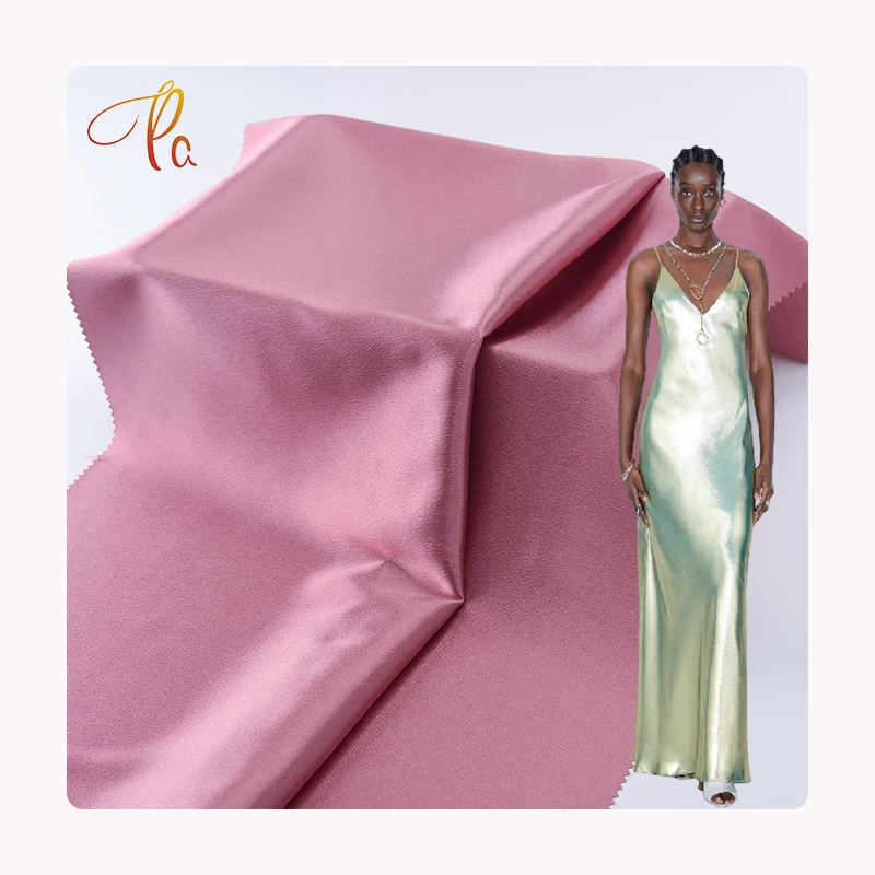 Fashion Wholesale New Design Soft Waterproof Textile Crepe 100% Polyester Satin Fabric For Bridal Wedding