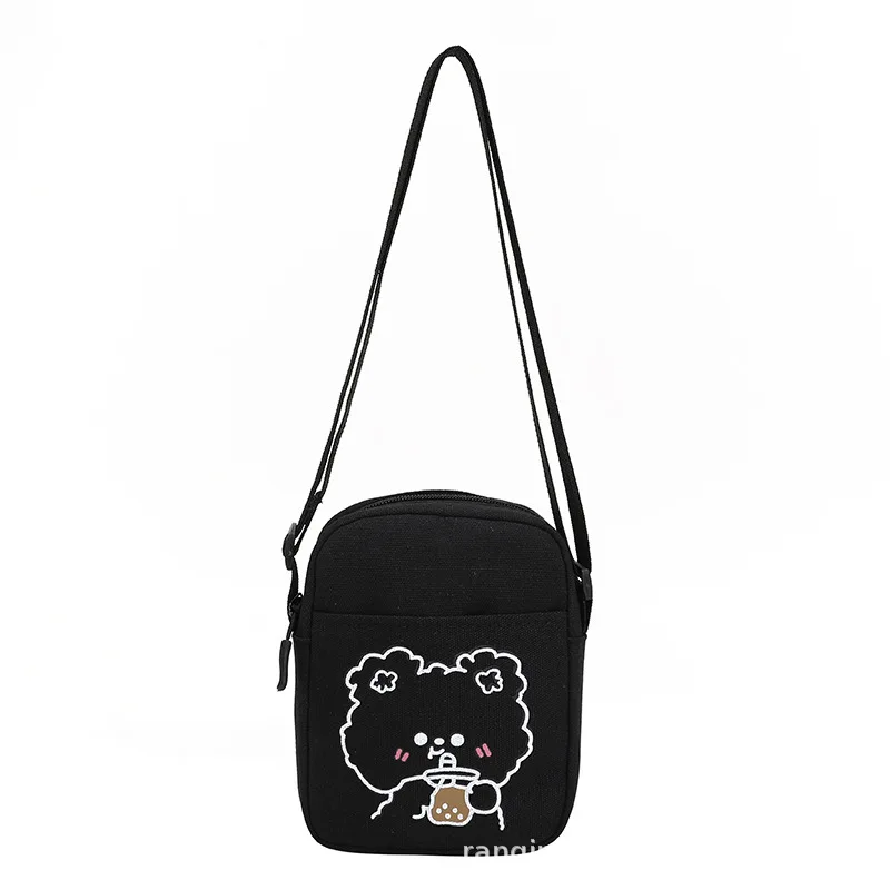 Portable Mobile Phone Bags Cute Crossbody Small Bag For Girls Partysu Canvas Shoulder Messenger Small And Square Bags