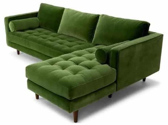 4 seater Velvet corner reversible sofa