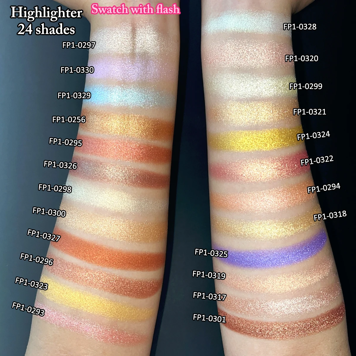 Talc free High Shiny Cute Vegan Highlighter Private Label Makeup Highlighter Palette