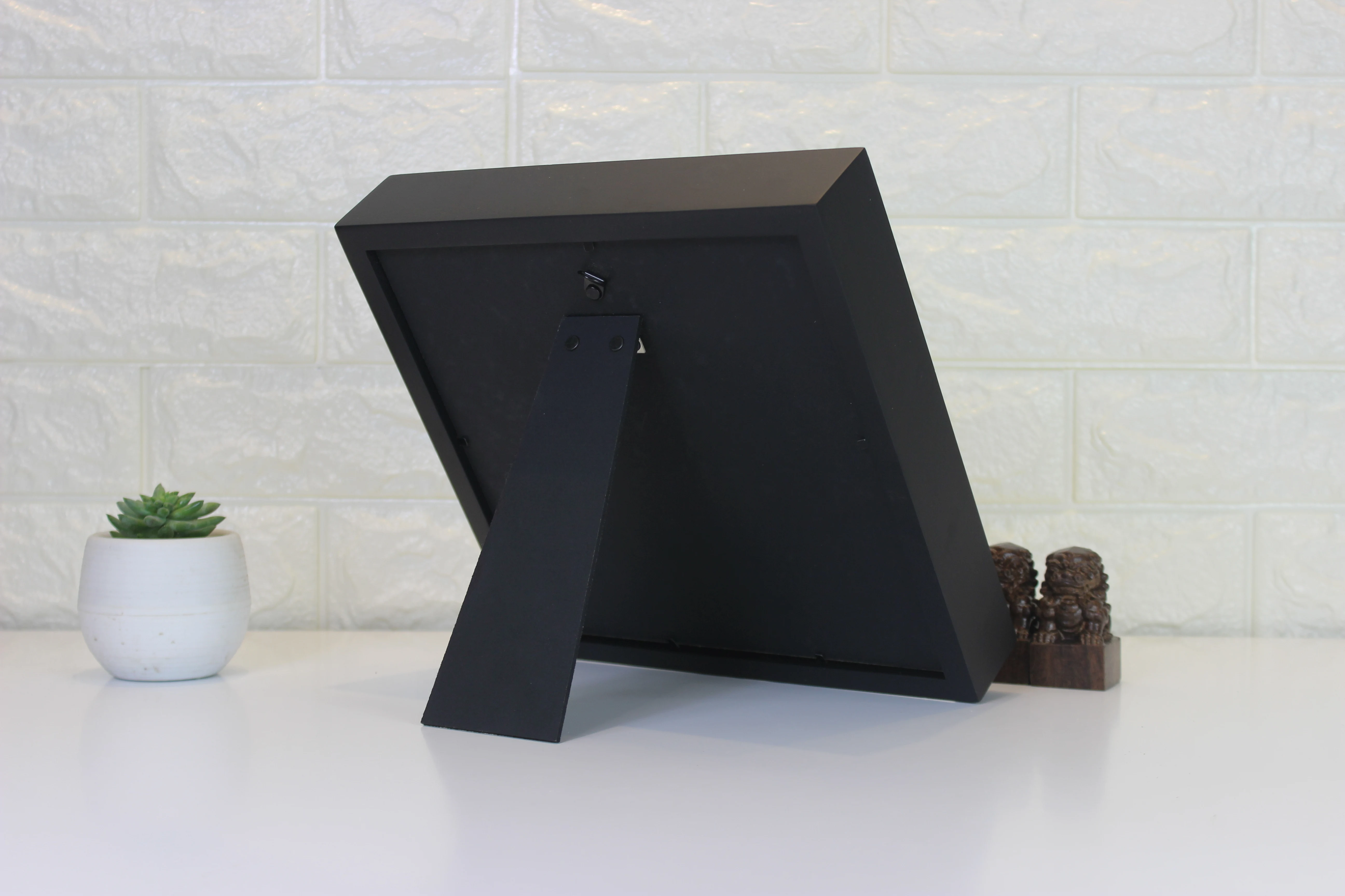 Wholesale Hot Sale Custom 5x5 8x8 Square Black 3d Deep Soft Linen Back Shadow Box Picture Frame For Decoration