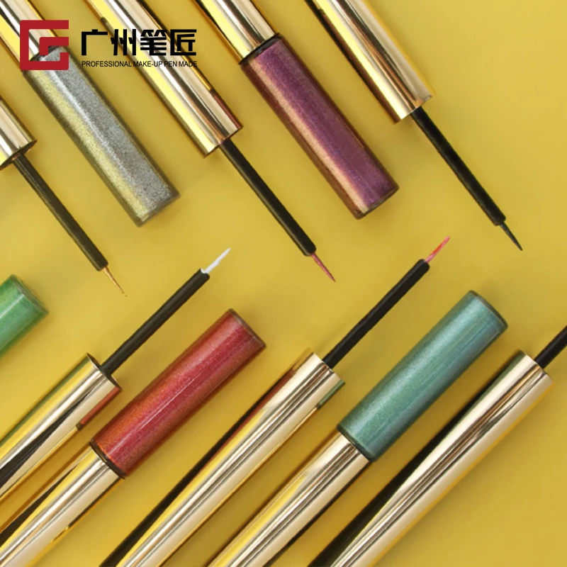 moq 100pcs odm oem custom Private label Metal Eye Liner Black Liquid Waterproof oil free Long Lasting Slim Liquid eyeliner stick