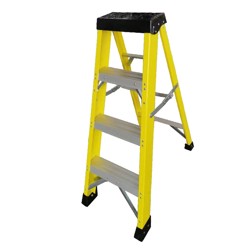WEIKEN FRP 3 Steps Stairs Indoor Modern Ladder with Tool Tray  A Frame Floding Insulated Fiberglass A Type Step Ladder