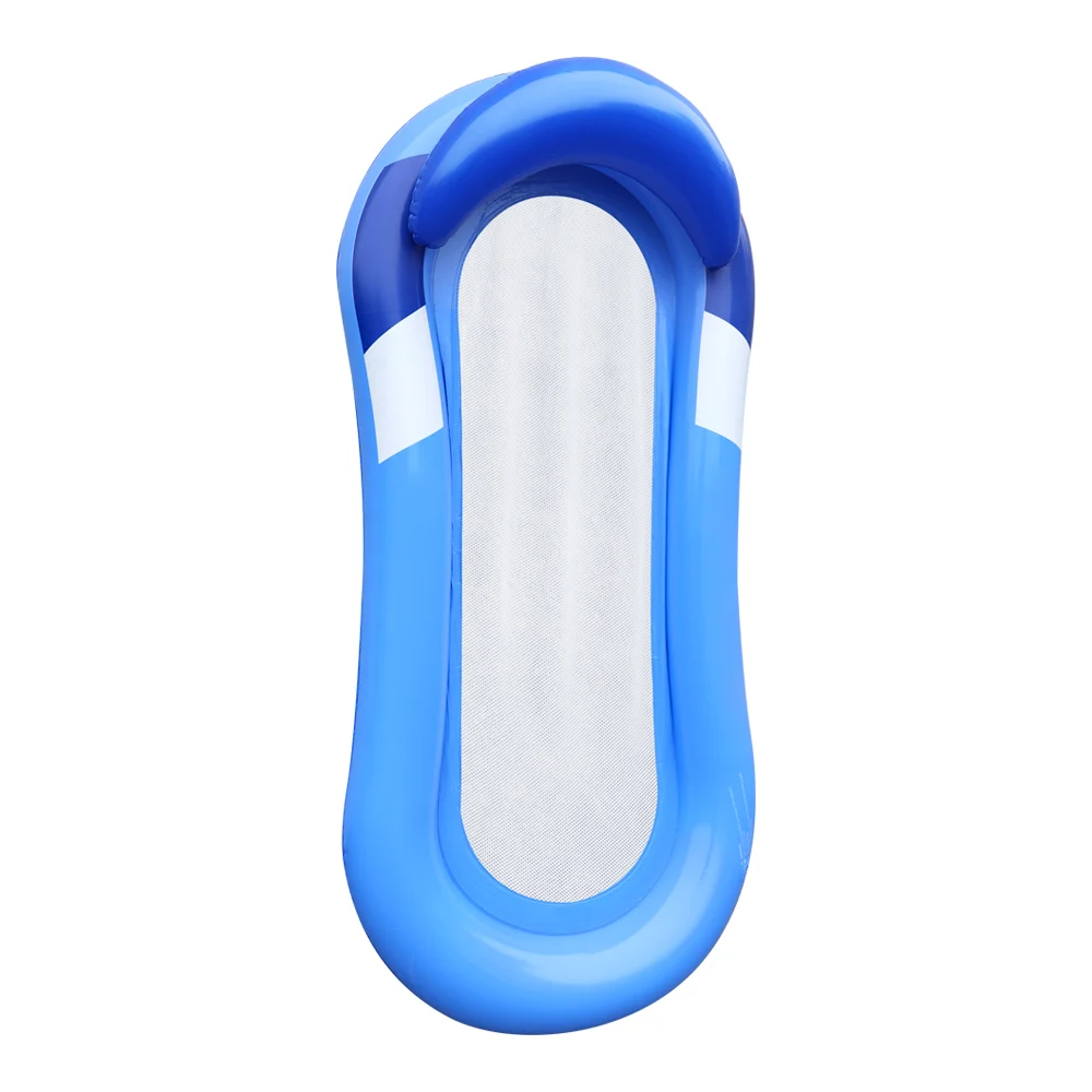 OEM adult swim floating raft summer outdoor party floatie lounger with cup holder swimming bed inflatable pool float