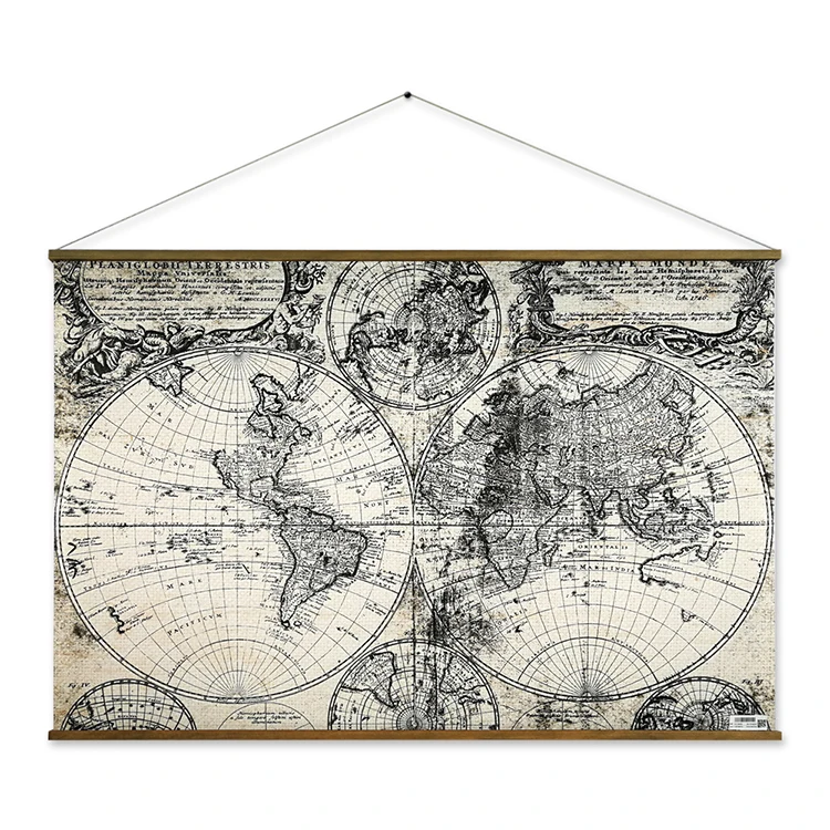 Высокое качество на заказ холст Картина маслом карта мира Абстрактная живопись холст рулон