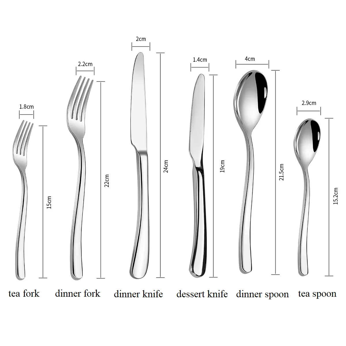 Restaurant Juego De Cubiertos Moonlight Stainless Steel Cutlery Durable Flatware Fork And Spoon Set