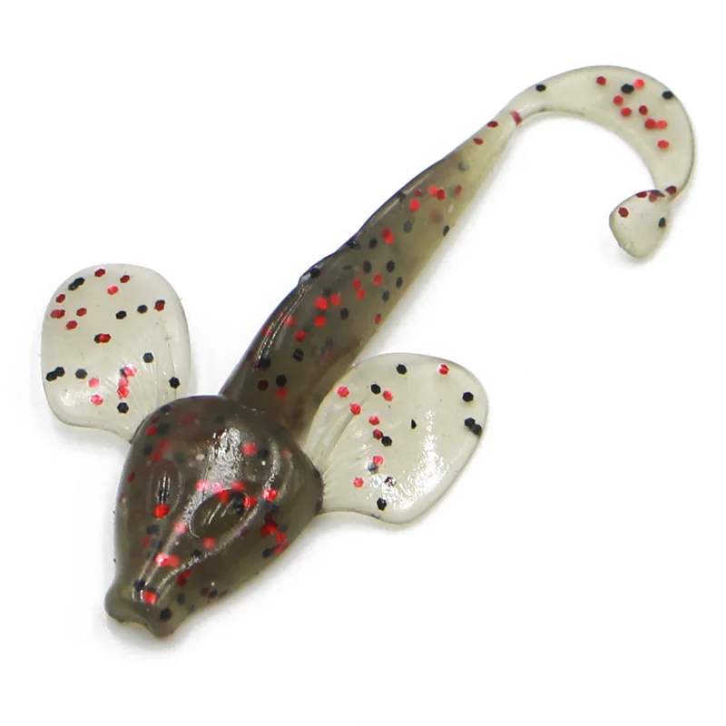 Manufacture directly sale high top 6pcs/bag 8cm big head soft fishing lure