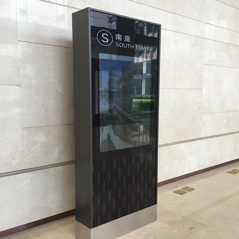 First Class upright electronic screens directory signs Indoor LCD lightbox