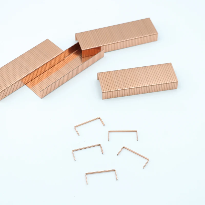 China manufacturer 16Ga Fine Wire Staples 15mm Copper Carton Closing  3515 Staple Pins