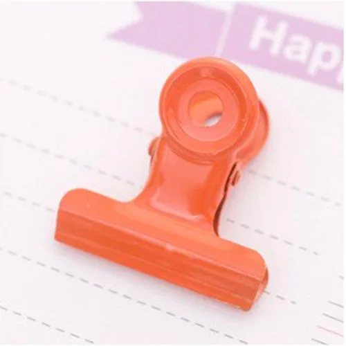 Factory Wholesale Metal Clip 31mm Color Paper Binder Clips Smooth Surface School Office Colorful Stationery Binder Clip