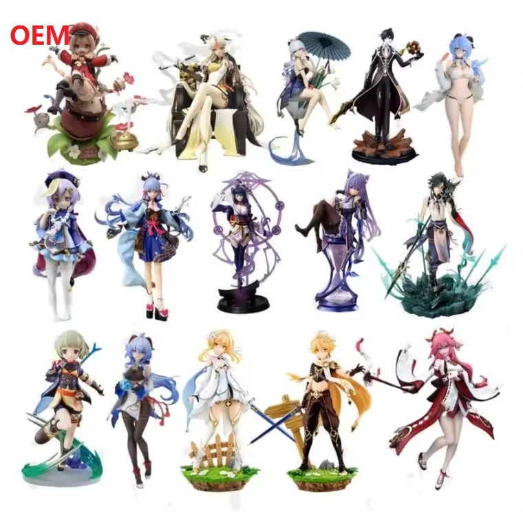 OEM New Styles Genshin Popular Game Figure Anime Figurine Kamisato Ayaka Keqing Ningguang Beelzebul Girls Figure Gk Anime