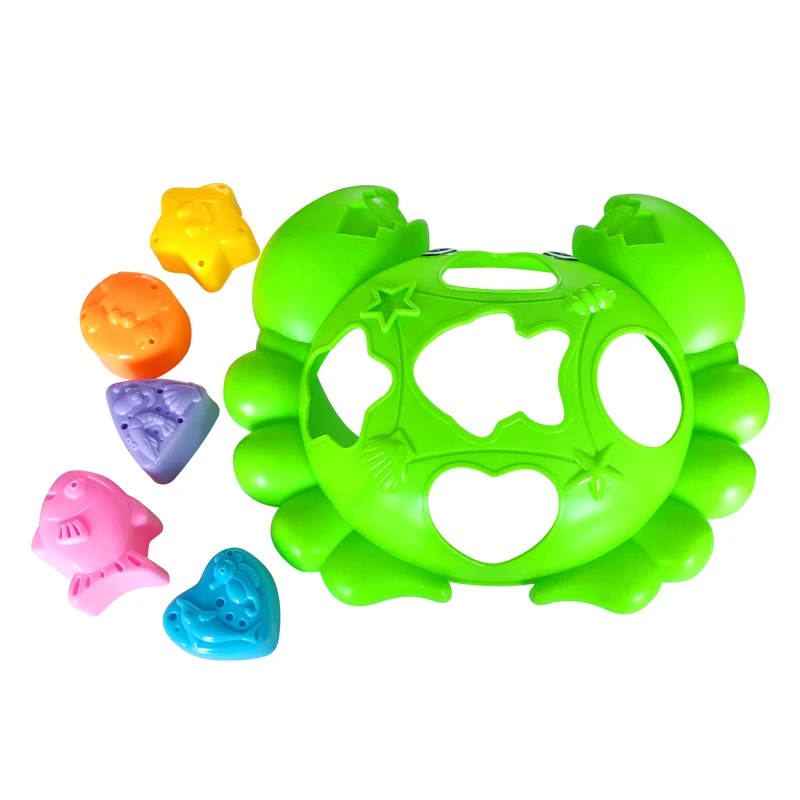 Plastic Bathroom Toys ABS PP Cognitive Animal Turtle Tortoise Crab Floating Baby Bath Toy Set